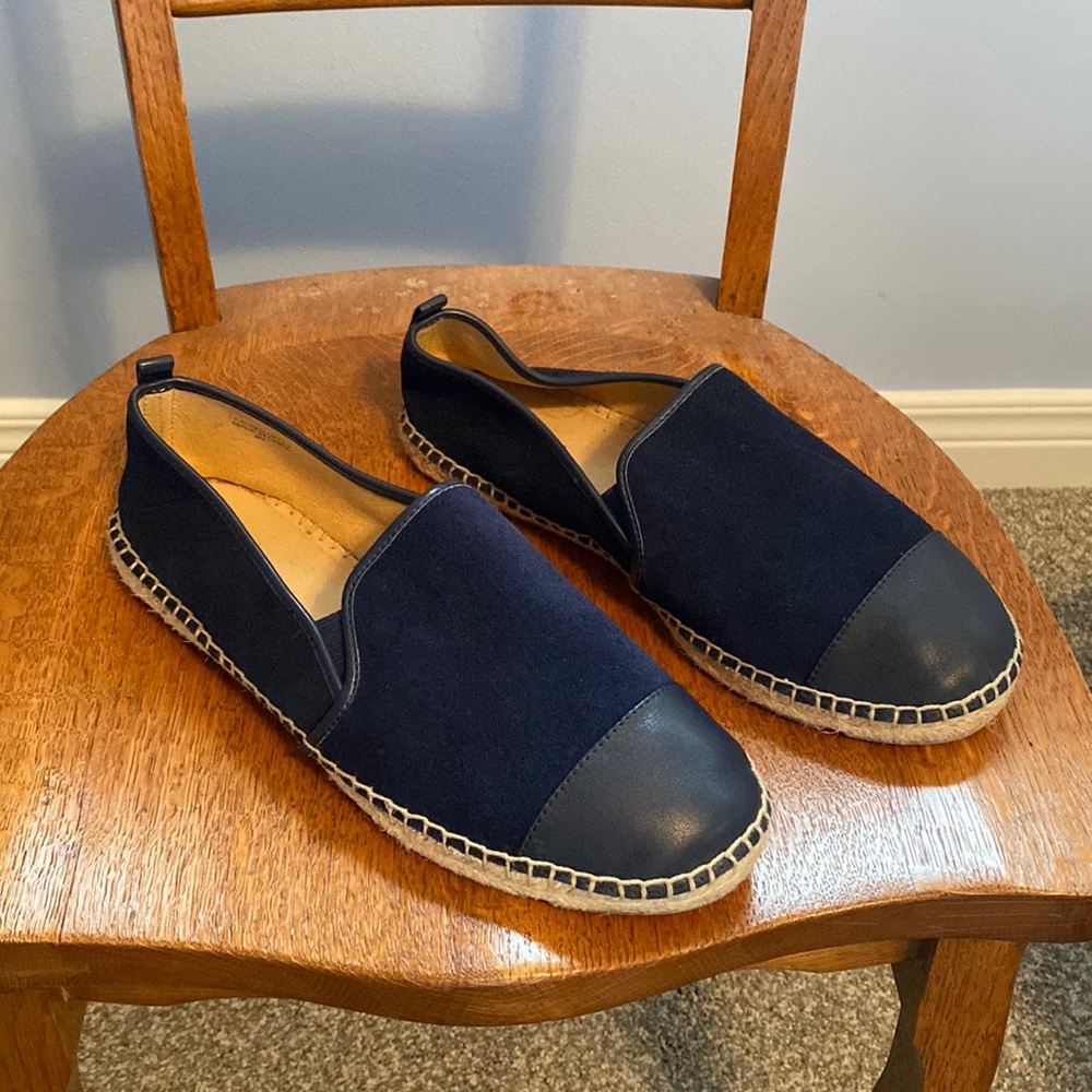 Talbots flat suede espadrilles, new condition